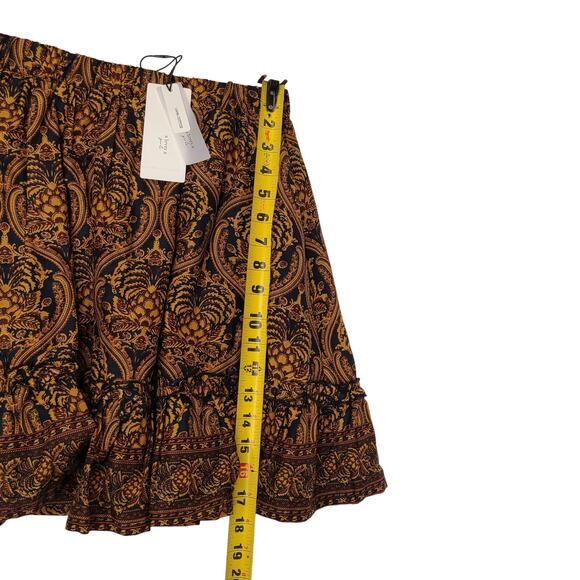 NWT A Loves A Little Girls Ruffle Mini Skirt Size Large Brown 100% Cotton - Picture 3 of 6